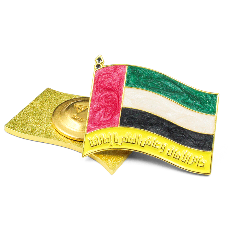Niestandardowa przypinka z flagą kraju z okazji Dnia Narodowego Zjednoczonych Emiratów Arabskich