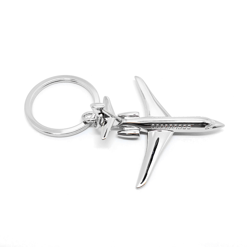Model 3D Spersonalizowany brelok z metalowym logo samolotu