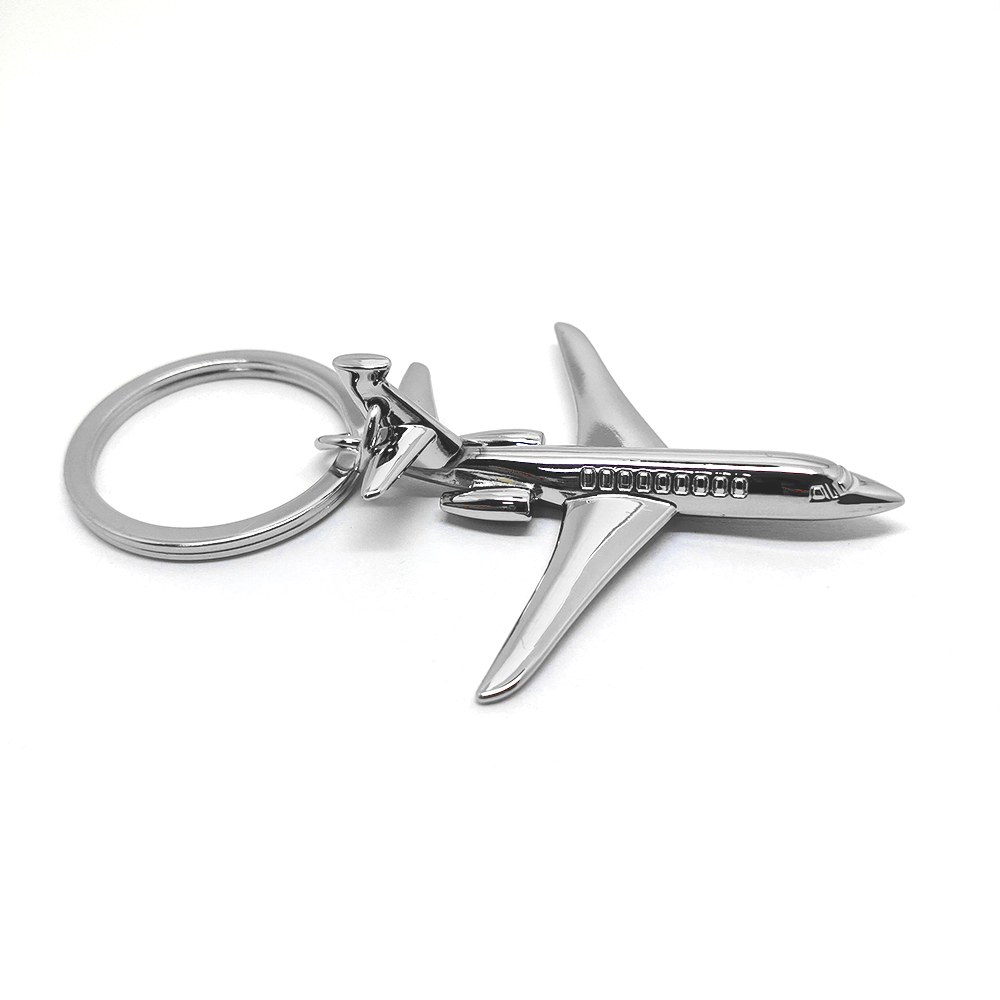 Model 3D Spersonalizowany brelok z metalowym logo samolotu