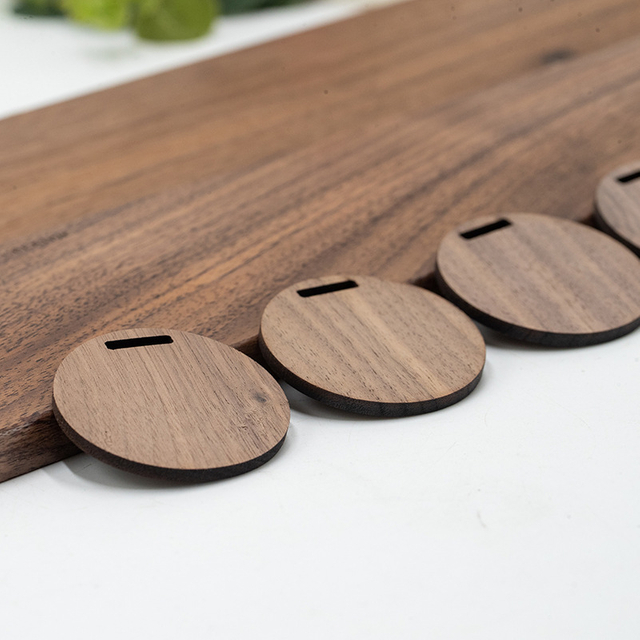 Spersonalizowane puste okrągłe drewniane drewniane breloki z grawerowaną nazwą