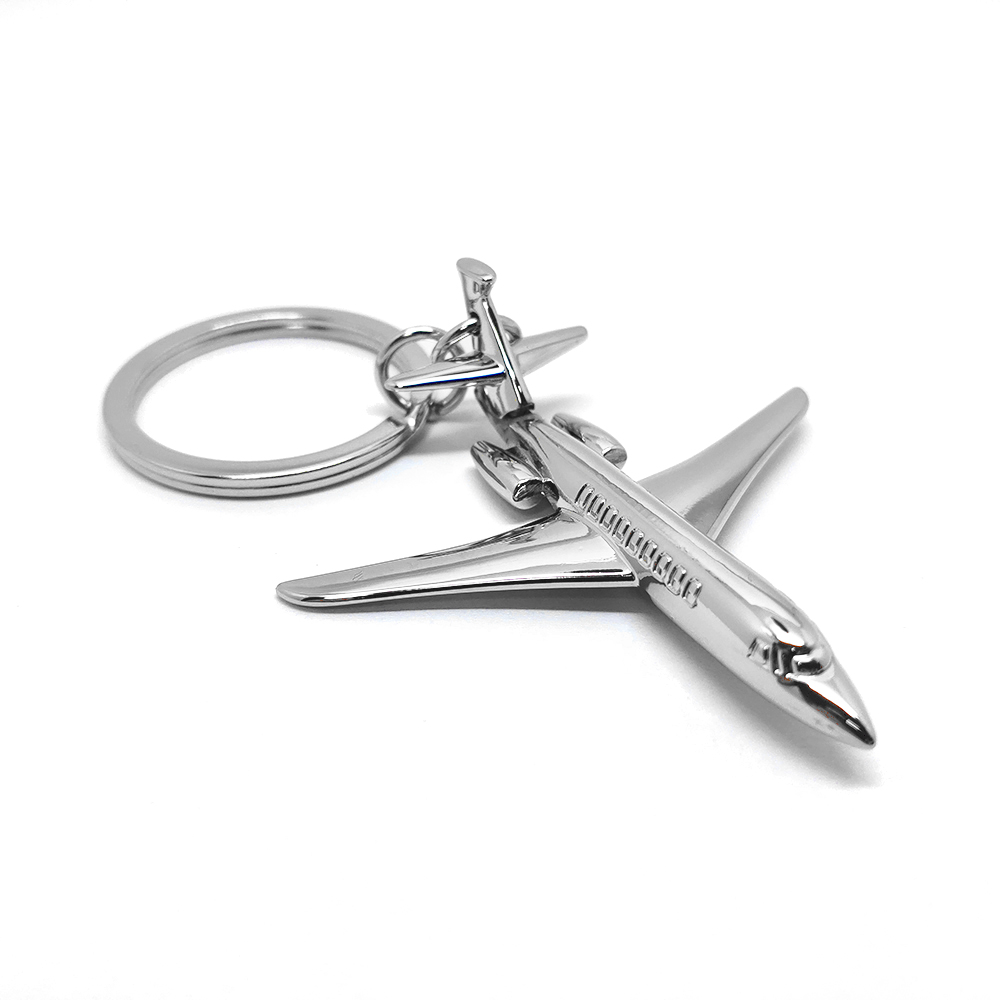 Model 3D Spersonalizowany brelok z metalowym logo samolotu